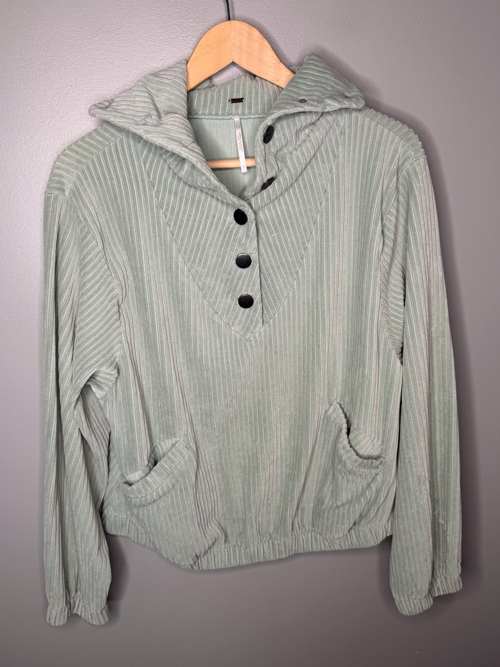 Free People Serena Corduroy Pullover - Sea Mist - Picture 2 of 10